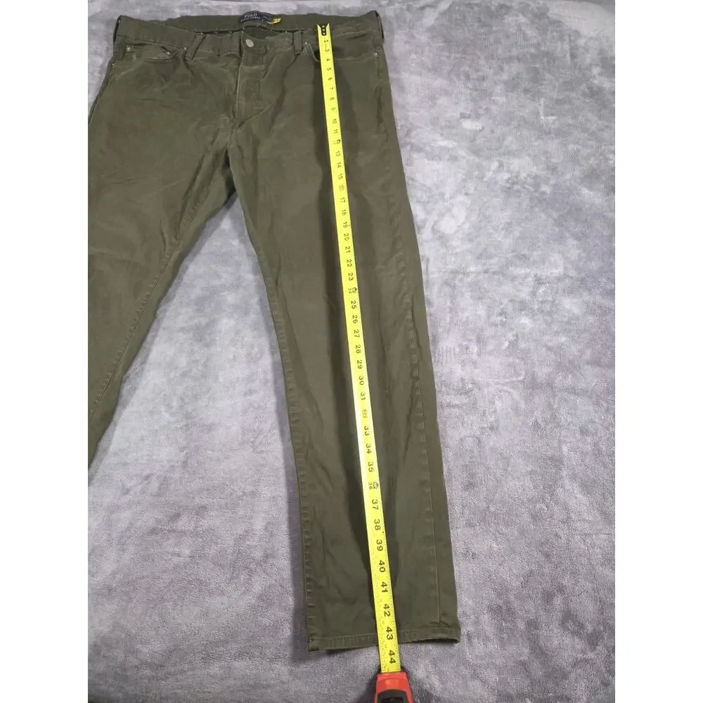 Polo Ralph Lauren Men Varick Slim Straight Sateen Pants Sz 42Bx34 Olive Sage C10